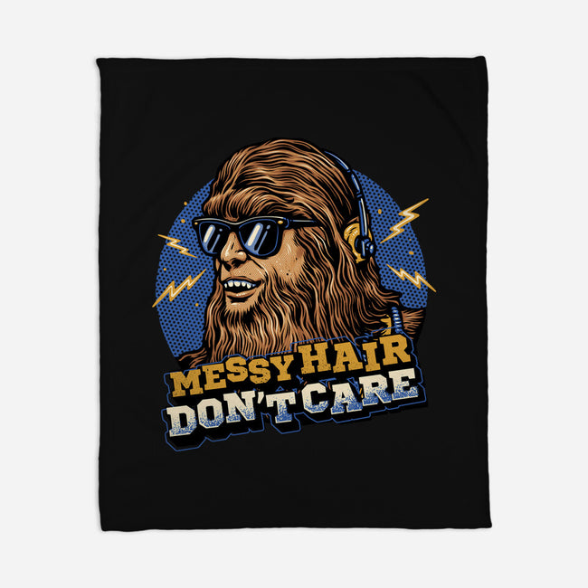 Messy Hair Don’t Care-None-Fleece-Blanket-glitchygorilla