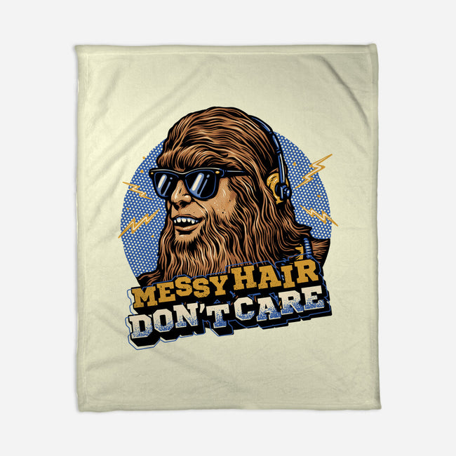 Messy Hair Don’t Care-None-Fleece-Blanket-glitchygorilla