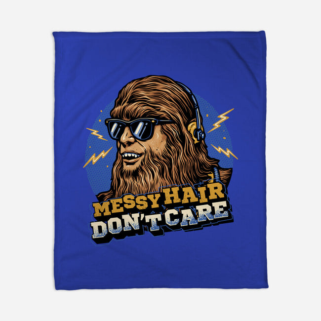 Messy Hair Don’t Care-None-Fleece-Blanket-glitchygorilla