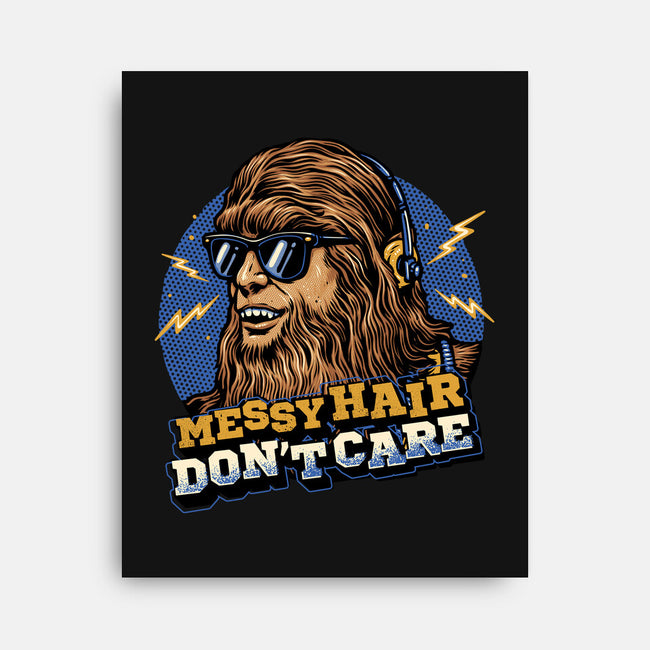 Messy Hair Don’t Care-None-Stretched-Canvas-glitchygorilla