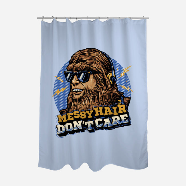 Messy Hair Don’t Care-None-Polyester-Shower Curtain-glitchygorilla