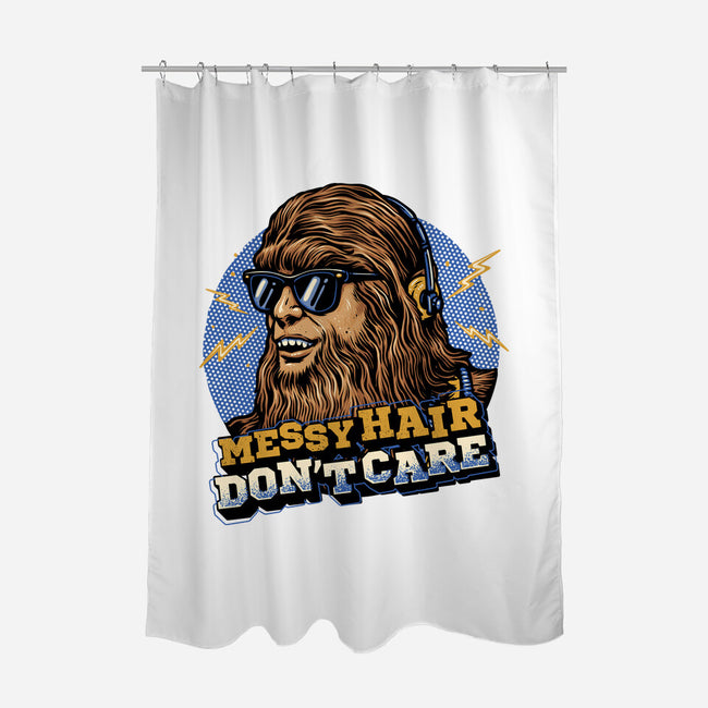 Messy Hair Don’t Care-None-Polyester-Shower Curtain-glitchygorilla