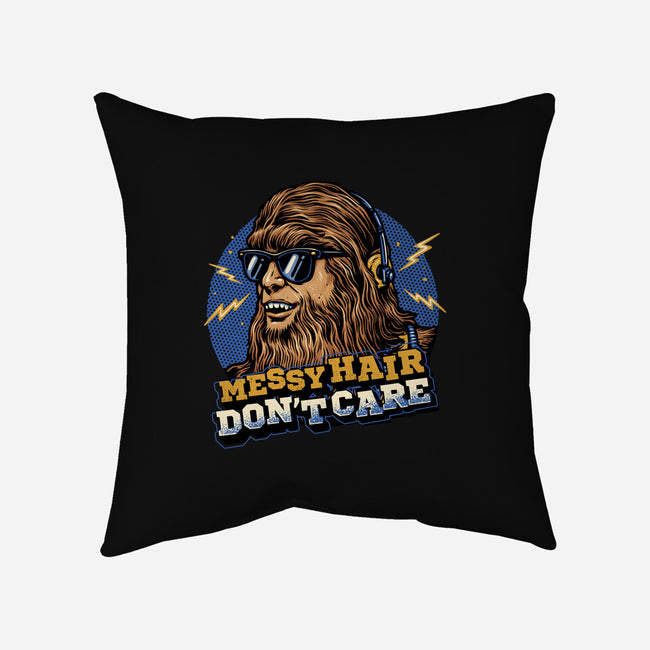 Messy Hair Don’t Care-None-Removable Cover w Insert-Throw Pillow-glitchygorilla