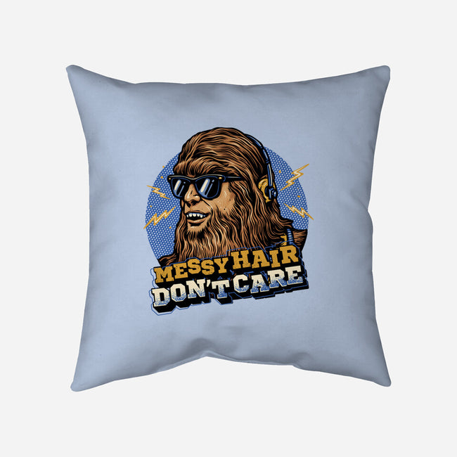 Messy Hair Don’t Care-None-Removable Cover w Insert-Throw Pillow-glitchygorilla
