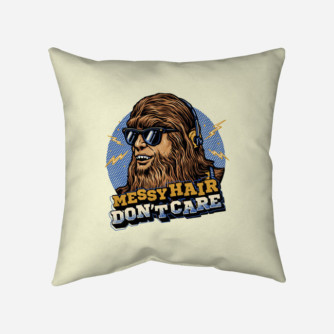 Messy Hair Don’t Care-None-Removable Cover w Insert-Throw Pillow-glitchygorilla