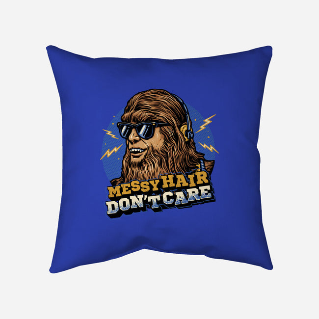 Messy Hair Don’t Care-None-Removable Cover w Insert-Throw Pillow-glitchygorilla