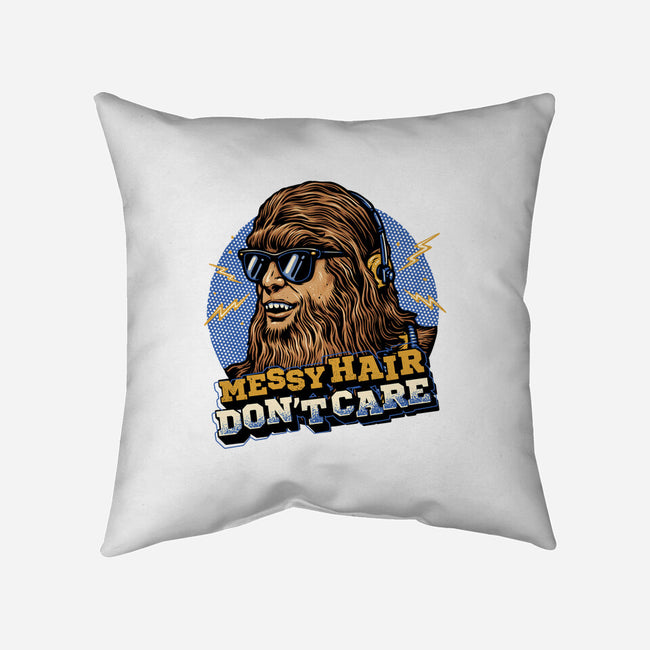 Messy Hair Don’t Care-None-Removable Cover w Insert-Throw Pillow-glitchygorilla