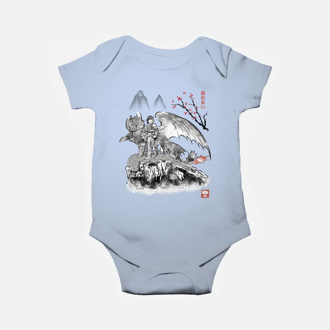 Toothless Sumi-e-Baby-Basic-Onesie-Astrobot Invention