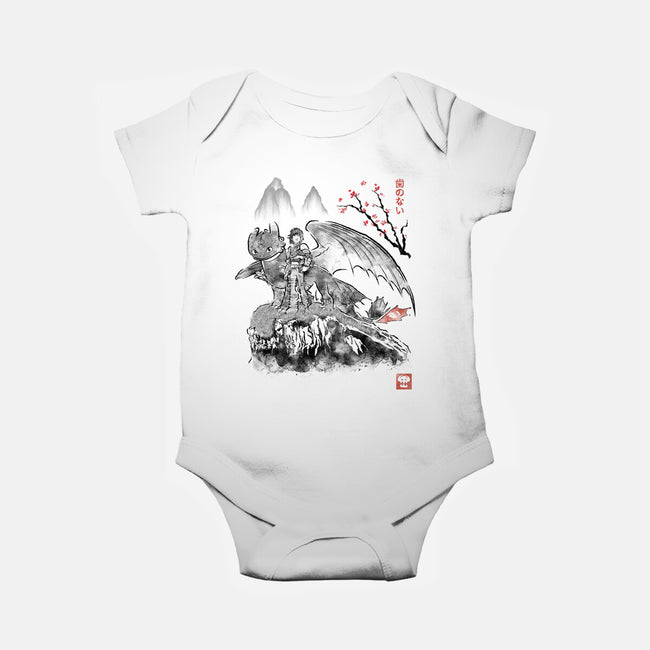 Toothless Sumi-e-Baby-Basic-Onesie-Astrobot Invention
