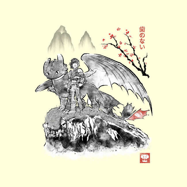 Toothless Sumi-e-None-Stretched-Canvas-Astrobot Invention