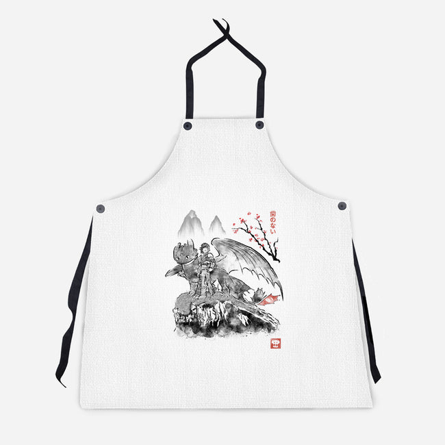 Toothless Sumi-e-Unisex-Kitchen-Apron-Astrobot Invention