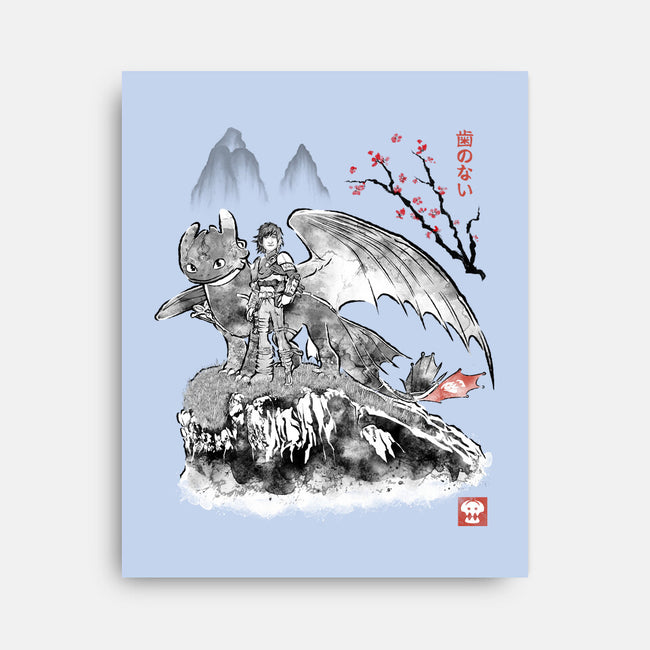 Toothless Sumi-e-None-Stretched-Canvas-Astrobot Invention