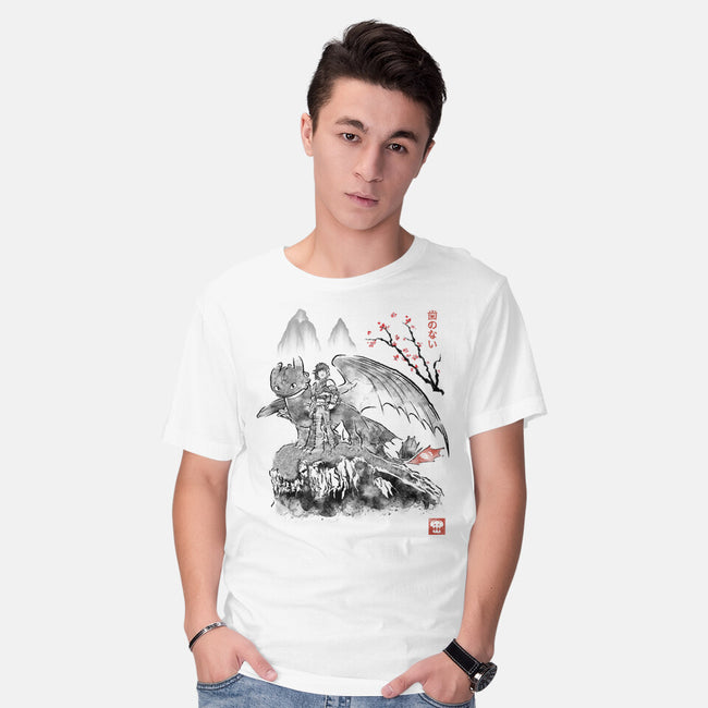 Toothless Sumi-e-Mens-Basic-Tee-Astrobot Invention