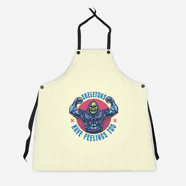 Skeletons Have Feelings Too-Unisex-Kitchen-Apron-glitchygorilla
