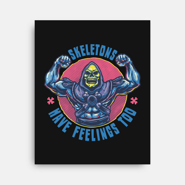 Skeletons Have Feelings Too-None-Stretched-Canvas-glitchygorilla