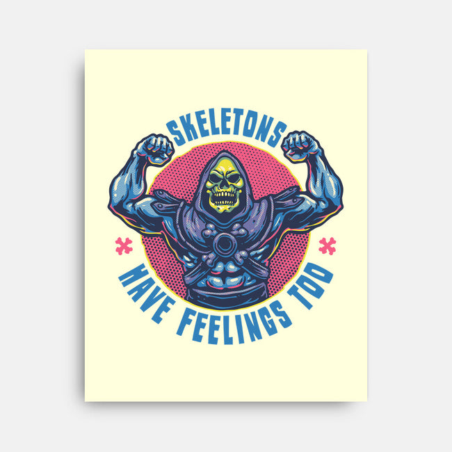 Skeletons Have Feelings Too-None-Stretched-Canvas-glitchygorilla