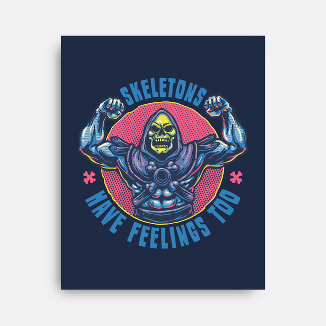 Skeletons Have Feelings Too-None-Stretched-Canvas-glitchygorilla