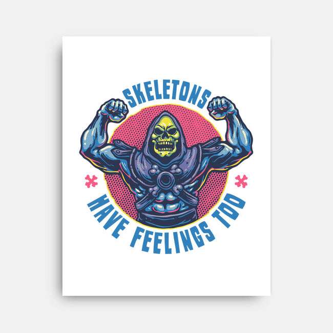 Skeletons Have Feelings Too-None-Stretched-Canvas-glitchygorilla