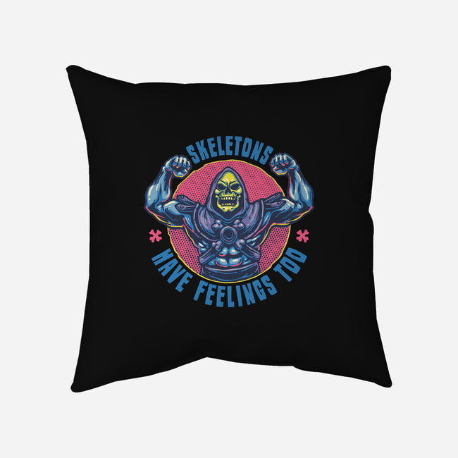 Skeletons Have Feelings Too-None-Removable Cover w Insert-Throw Pillow-glitchygorilla