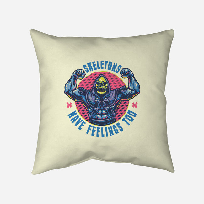 Skeletons Have Feelings Too-None-Removable Cover w Insert-Throw Pillow-glitchygorilla