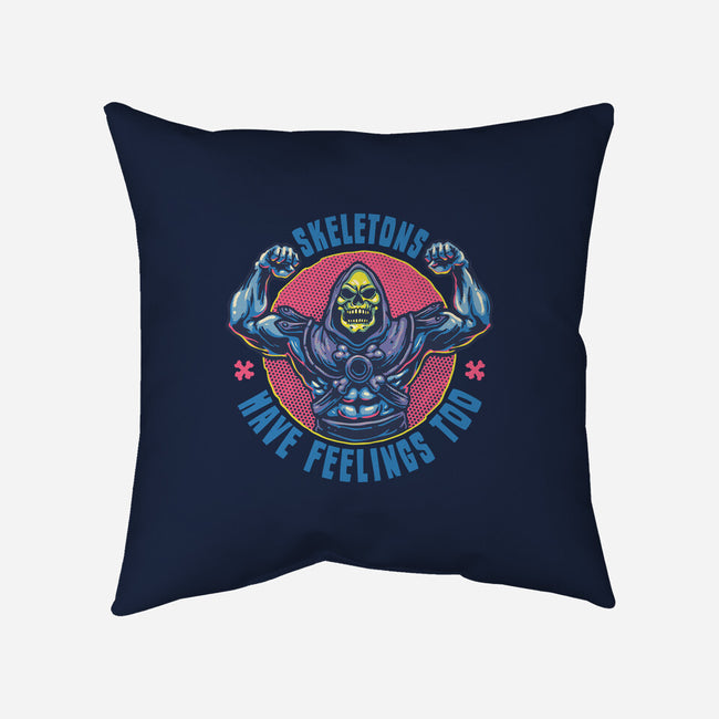 Skeletons Have Feelings Too-None-Removable Cover w Insert-Throw Pillow-glitchygorilla
