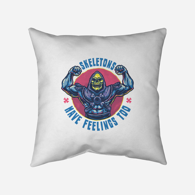 Skeletons Have Feelings Too-None-Removable Cover w Insert-Throw Pillow-glitchygorilla