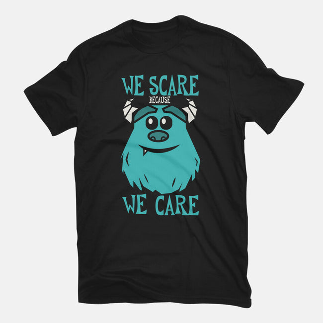 We Scare Because We Care-Mens-Basic-Tee-piercek26