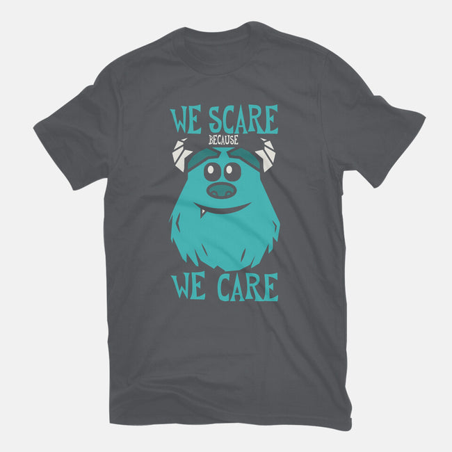 We Scare Because We Care-Mens-Basic-Tee-piercek26