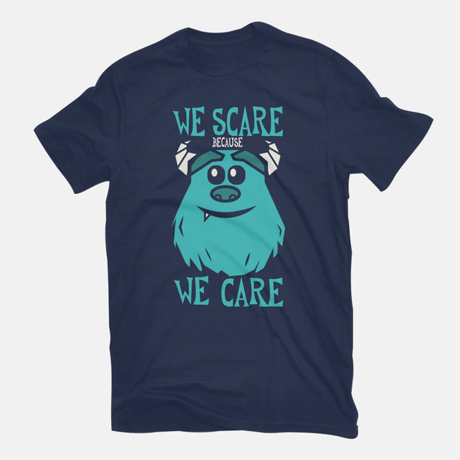 We Scare Because We Care-Mens-Basic-Tee-piercek26