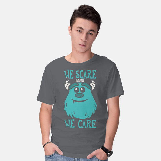 We Scare Because We Care-Mens-Basic-Tee-piercek26