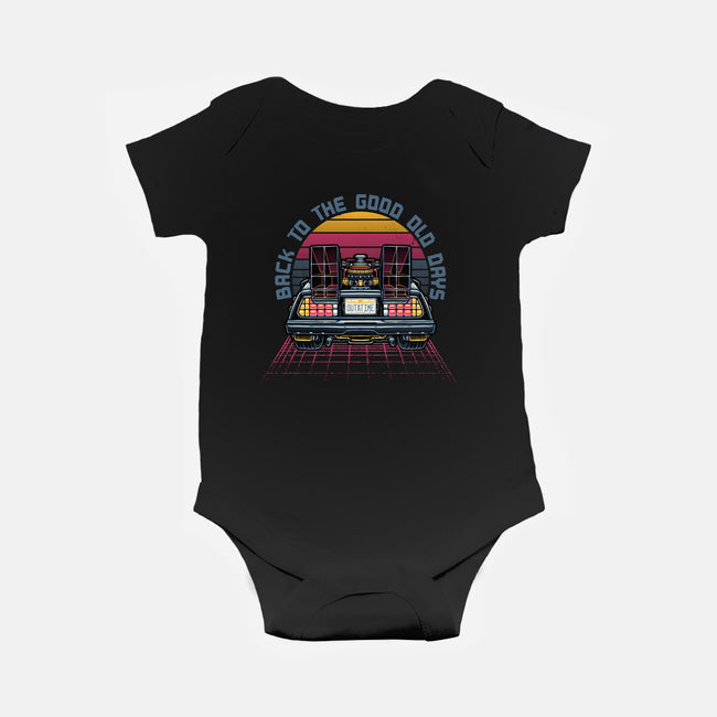 Back To The Good Old Days-Baby-Basic-Onesie-glitchygorilla