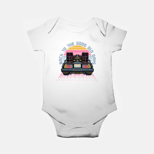 Back To The Good Old Days-Baby-Basic-Onesie-glitchygorilla