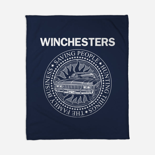 Emblem Of The Hunt-None-Fleece-Blanket-glitchygorilla