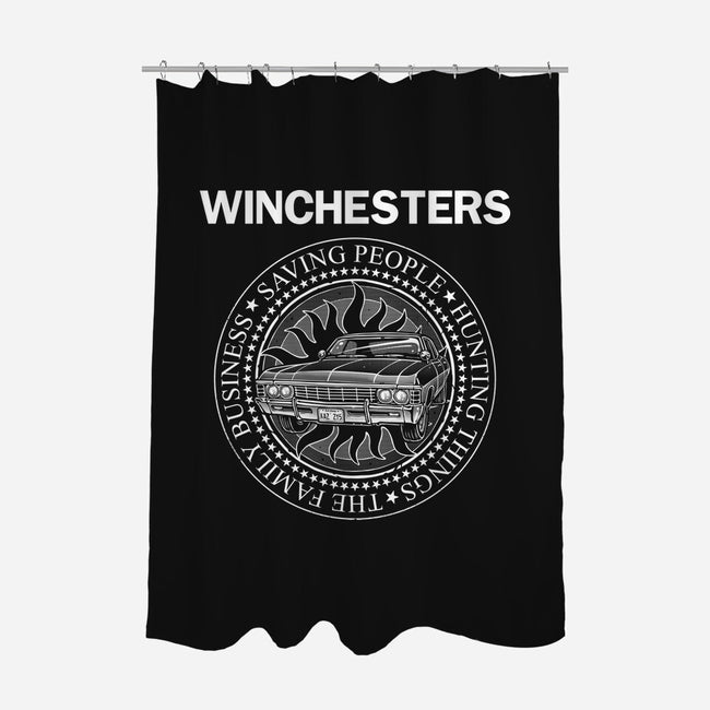 Emblem Of The Hunt-None-Polyester-Shower Curtain-glitchygorilla