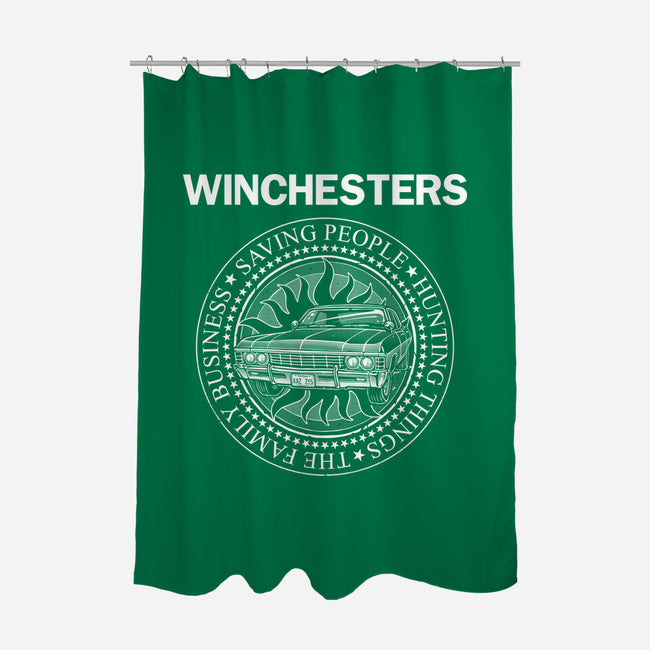 Emblem Of The Hunt-None-Polyester-Shower Curtain-glitchygorilla