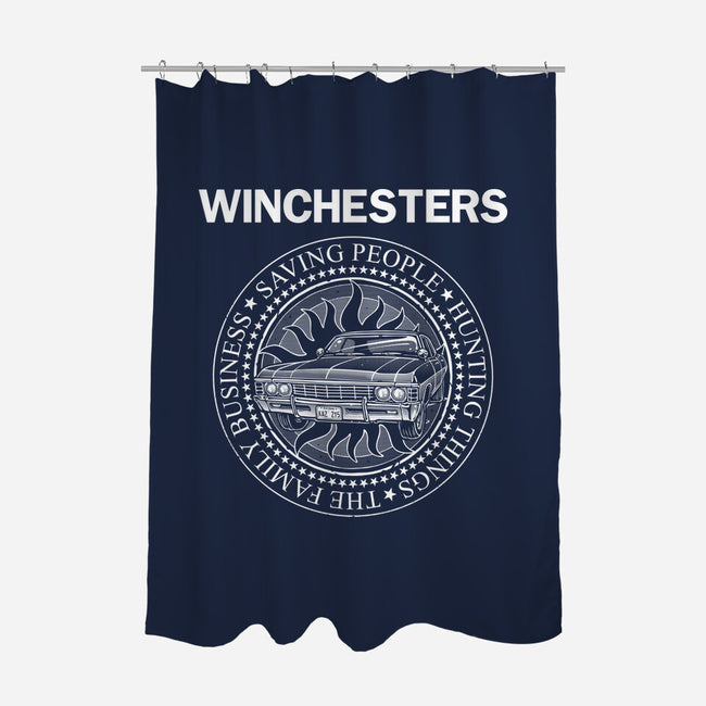 Emblem Of The Hunt-None-Polyester-Shower Curtain-glitchygorilla