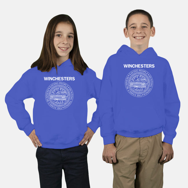 Emblem Of The Hunt-Youth-Pullover-Sweatshirt-glitchygorilla