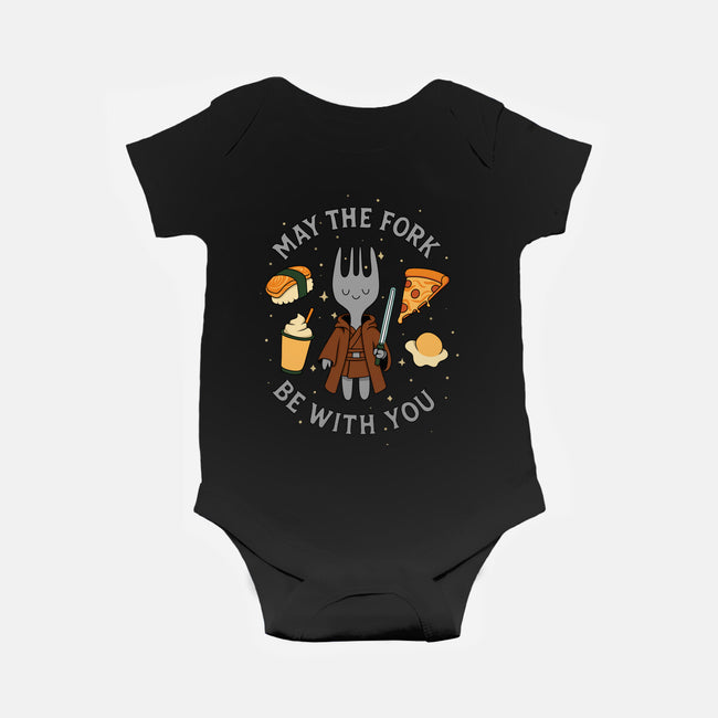 May The Fork Be With You-Baby-Basic-Onesie-Loobs