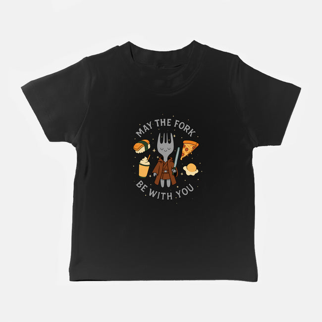May The Fork Be With You-Baby-Basic-Tee-Loobs