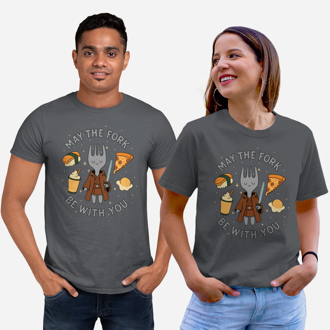 May The Fork Be With You-Unisex-Basic-Tee-Loobs