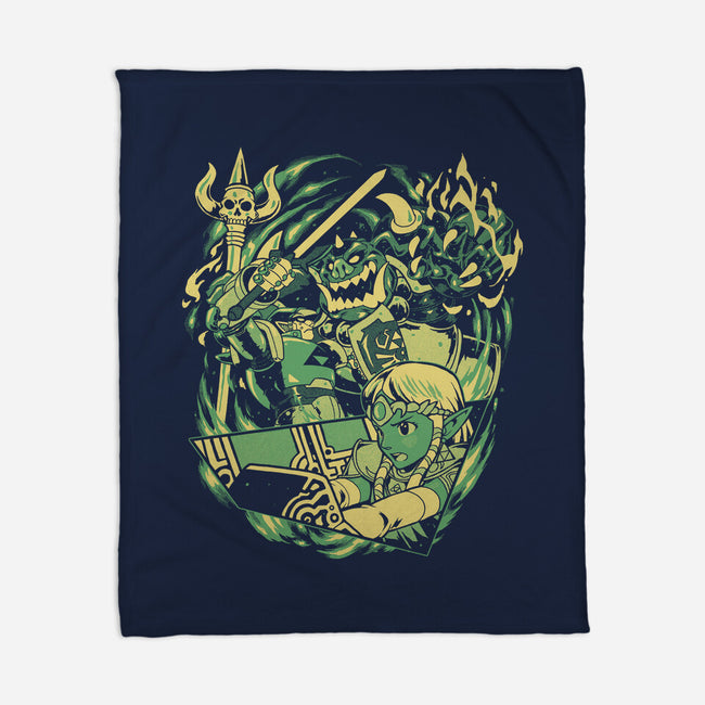 Giant Time Hero-None-Fleece-Blanket-Estudio Horta