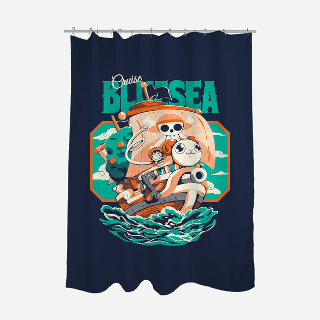 Blue Sea Cruise-None-Polyester-Shower Curtain-Estudio Horta