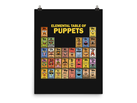 Elemental Table Of Puppets