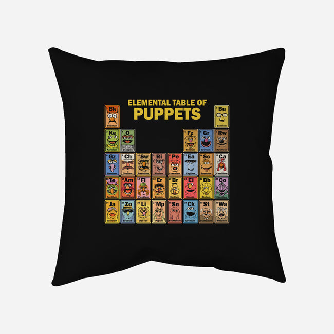Elemental Table Of Puppets-None-Removable Cover w Insert-Throw Pillow-kg07