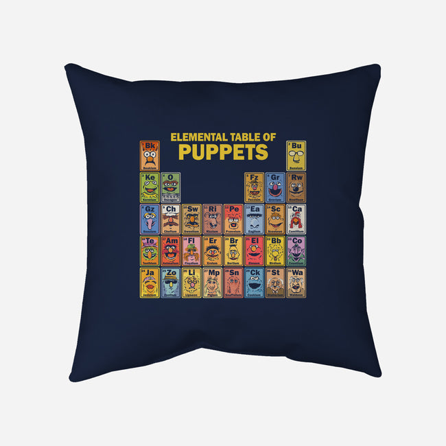 Elemental Table Of Puppets-None-Removable Cover w Insert-Throw Pillow-kg07