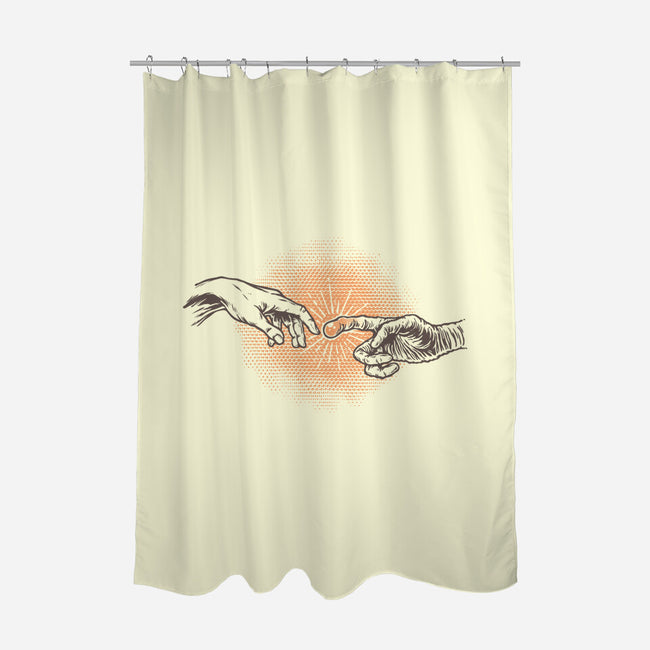 First Contact-None-Polyester-Shower Curtain-glitchygorilla