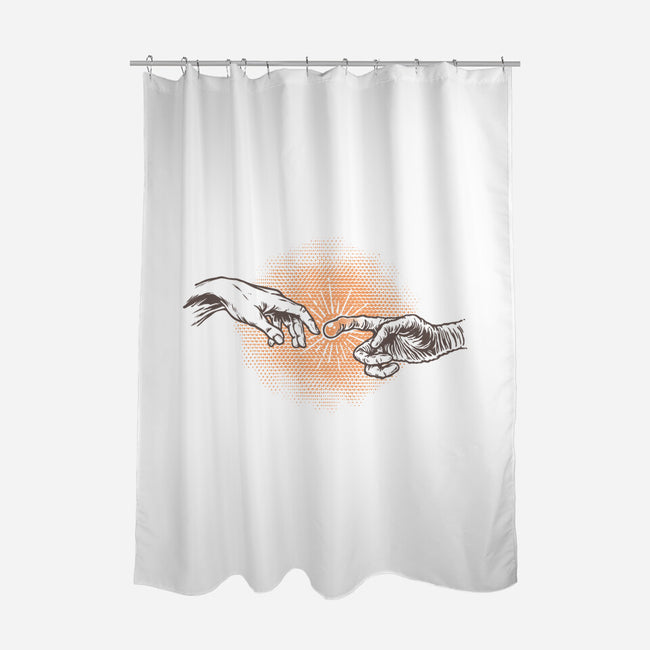 First Contact-None-Polyester-Shower Curtain-glitchygorilla