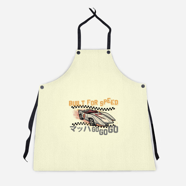 Built For Speed-Unisex-Kitchen-Apron-glitchygorilla