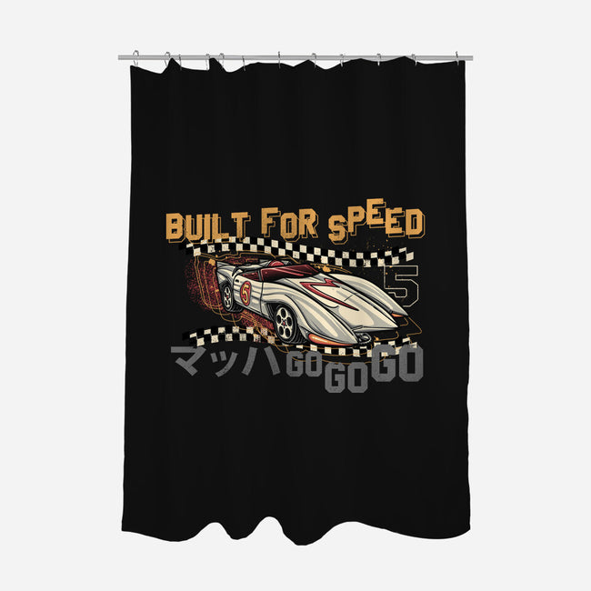 Built For Speed-None-Polyester-Shower Curtain-glitchygorilla