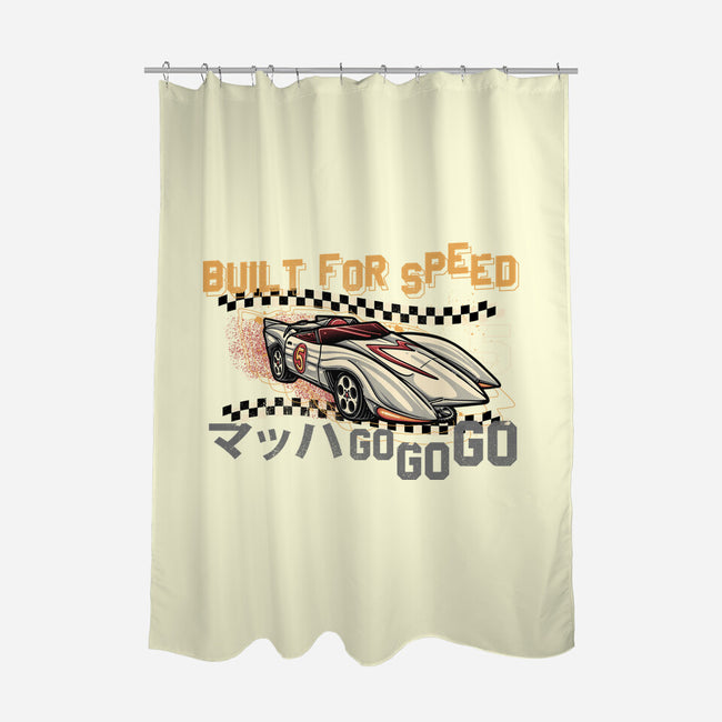 Built For Speed-None-Polyester-Shower Curtain-glitchygorilla